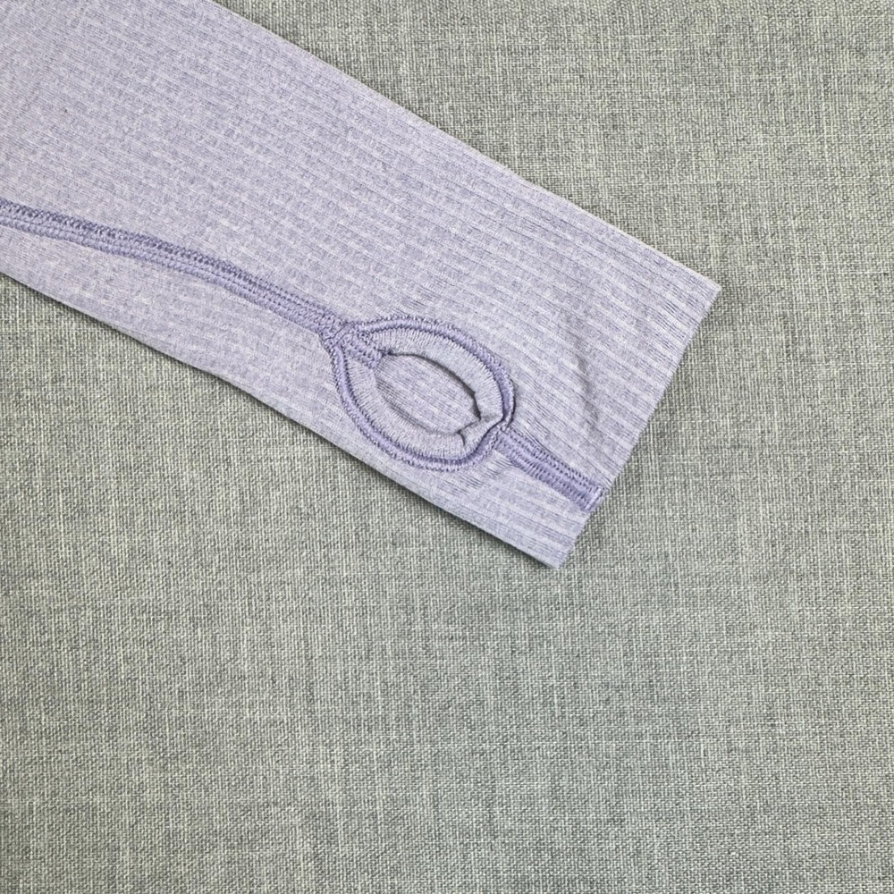 Lululemon Swiftly Tech Long Sleeve Shirt Womens 4 Purple Thumbholes Running Yoga - Picture 2 of 12